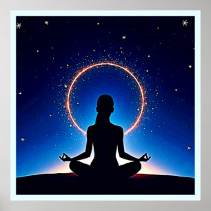 Poster Zen sous les étoiles : Méditation cosmique