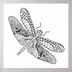 Poster Zendoodle de libellule 2