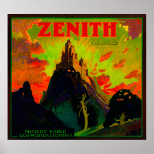 Poster Zénith LabelWhittier orange, CA