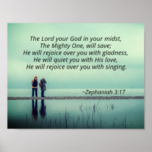 Poster Zephaniah 3 He will rejoice over you with singing