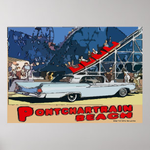 Poster Zephyr Pontchartrain Beach Vintage
