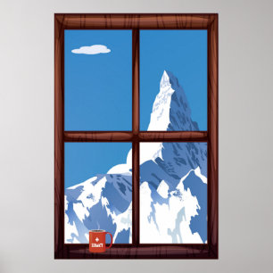 Poster Zermatt, Suisse, Ski