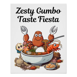 Poster Zesty Gumbo Taste Fiesta