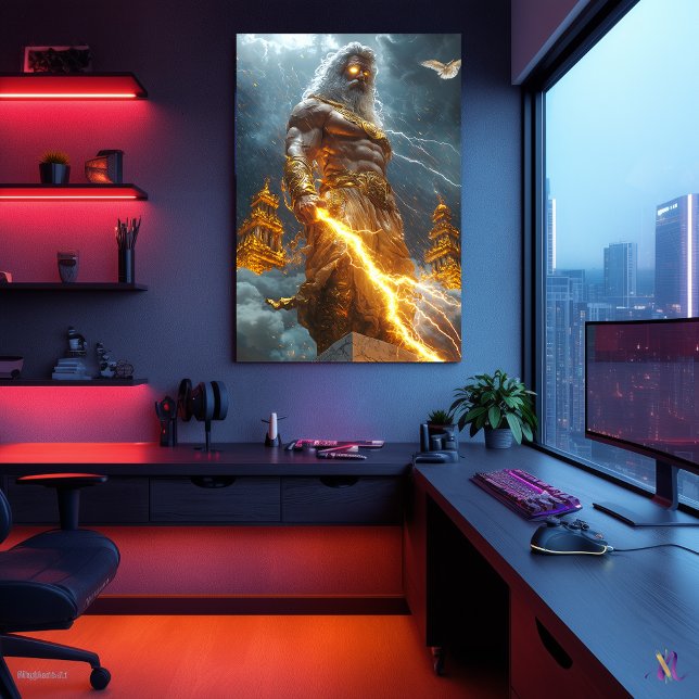 Poster Zeus, Roi du Ciel - Dieu du Tonnerre (Créateur téléchargé)