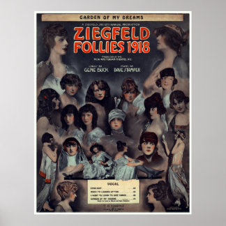 POSTER ZIEGFELD FOLLIES 1918