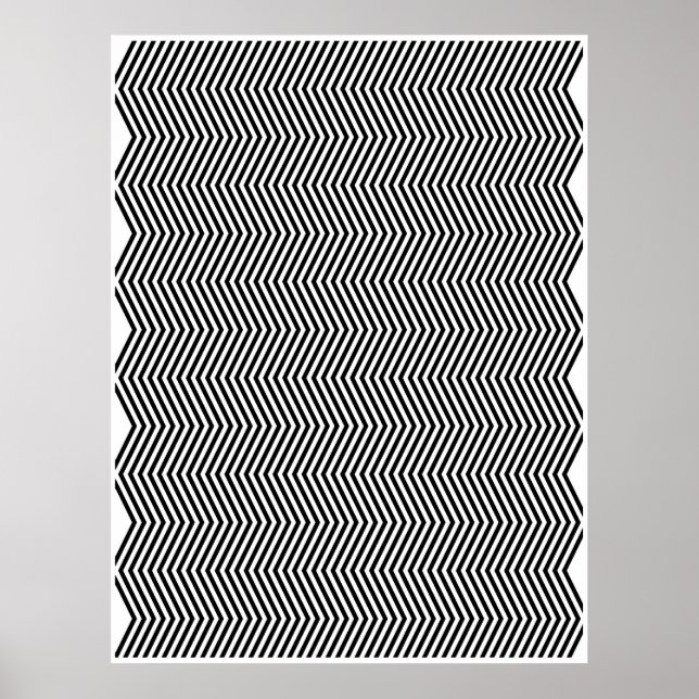 Poster Zigg Zag vertical Op Art Two (Devant)