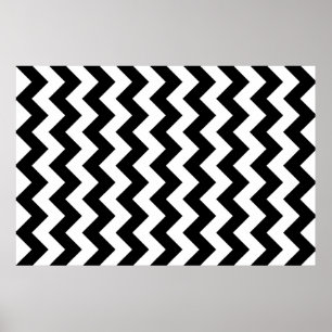 Poster Zigzag noir et blanc