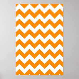 Poster Zigzag orange foncé