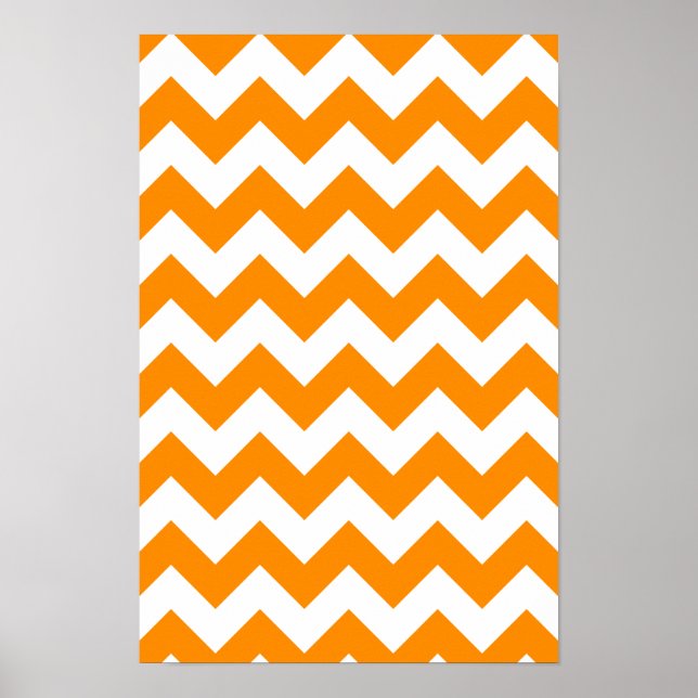Poster Zigzag orange foncé (Devant)