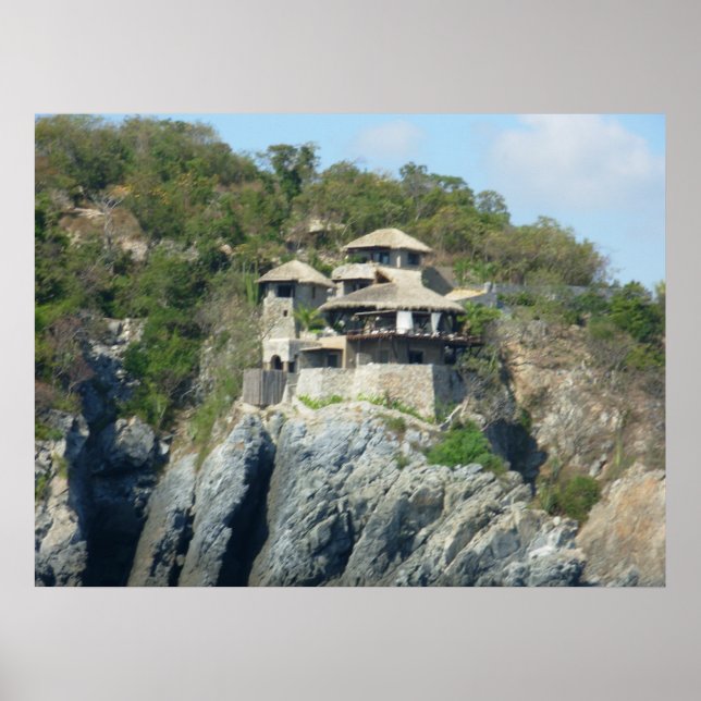 Poster Zihuatanejo Cliffside (Devant)