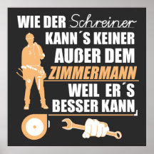 Zimmermann, Zimmerer, Zimmerleute. Lustiger Spruch
