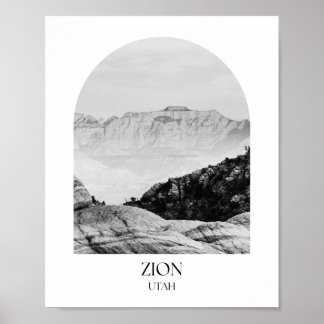 Poster Zion National Park Utah Arch