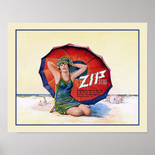 Poster Zip Hair Remover Funny Vintage 1924 Ad