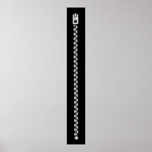 Poster Zipper argent Faux (Devant)