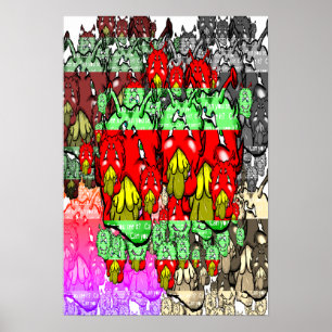 Poster Zippy Trippy Alien Dazs Green-Tooth x5