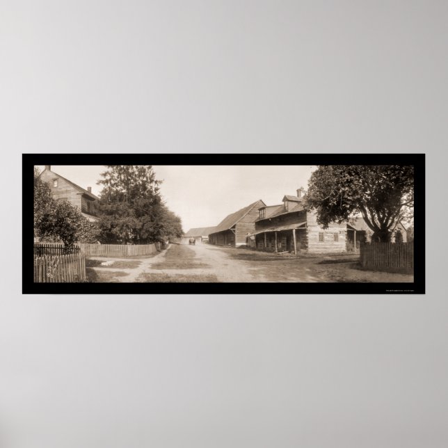 Poster Zoar OH Old Street Photo 1905 (Devant)