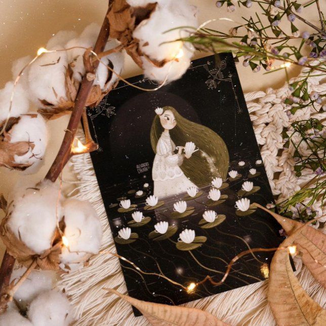 Poster Zodiac Aquarius par Alexandra Dikaia (The inner Aquarius knows: there is movement even in stagnant water.)