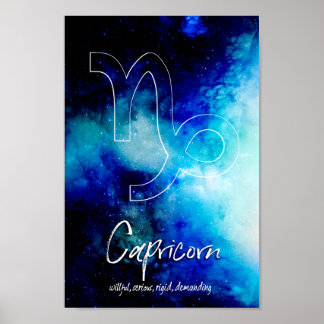Poster Zodiac : Capricorne Traits