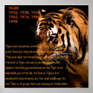 Poster Zodiac chinois tigre