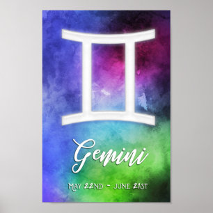 Poster Zodiac : Dates de Gemini