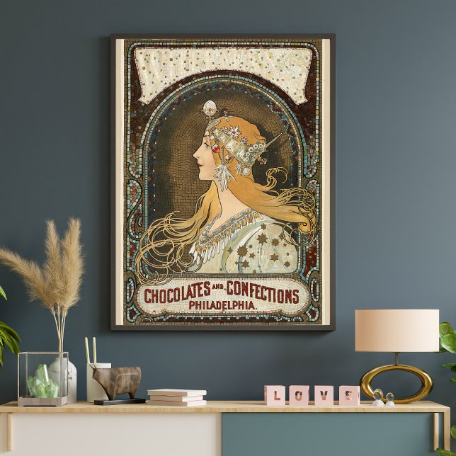 Poster Zodiac : Le chef-d'oeuvre Art Nouveau emblématique ("Experience the Magic of Alphonse Mucha's Zodiac (1896) Artwork"
)