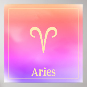 Poster Zodiac minimal Aura Aries
