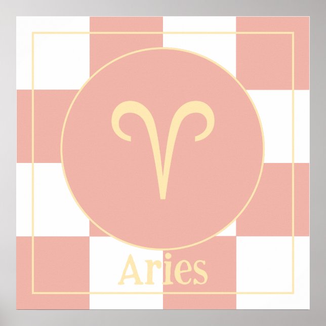 Poster Zodiac moderne Aries (Devant)