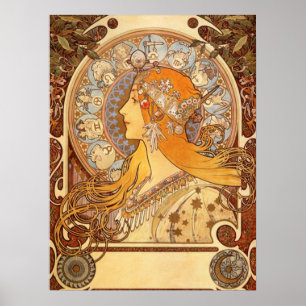 Poster Zodiac par Alphonse Mucha