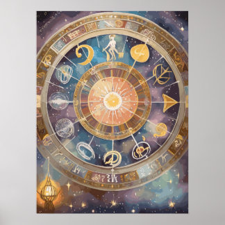 Poster Zodiac Signes et Astrologie Mur Art
