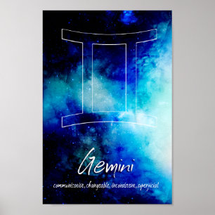 Poster Zodiac : Traits de Gemini