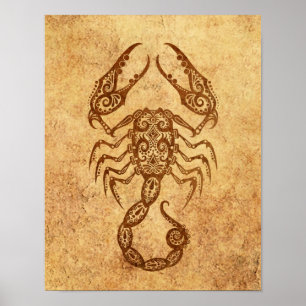 Poster Zodiac vintage Scorpio Age