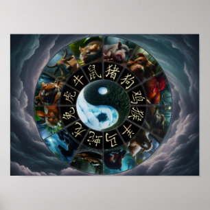 Poster zodiaque animal