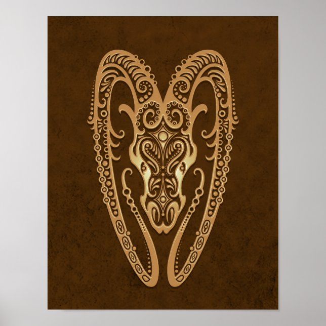Poster Zodiaque complexe Brown Aries (Devant)