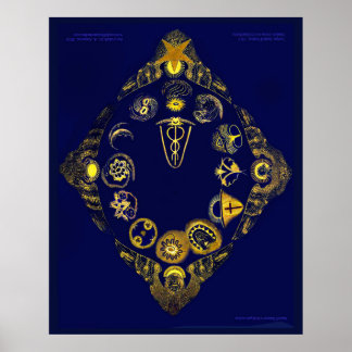 Poster Zodiaque perdu de Rudof Steiner (Grand 30x 24 pouc