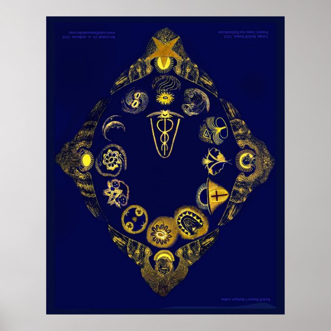 Poster Zodiaque perdu de Rudof Steiner (Grand 30x 24 pouc (Devant)