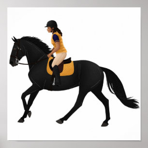 Poster Zoe and Raven from Free Rein  Equine Rampaige