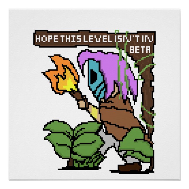 Poster Zoe Pixel Sign - "Niveau Bêta" (Devant)