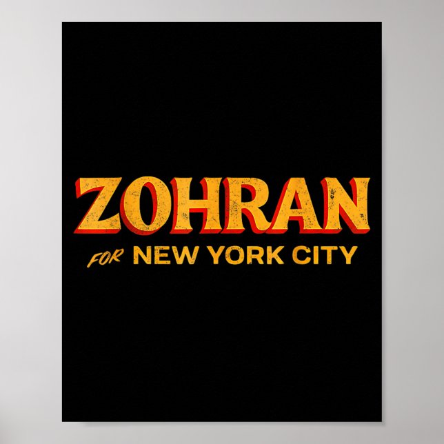 Poster Zohran Mamdani For Nyc Mayor Funny Cool Trendy Pro (Devant)