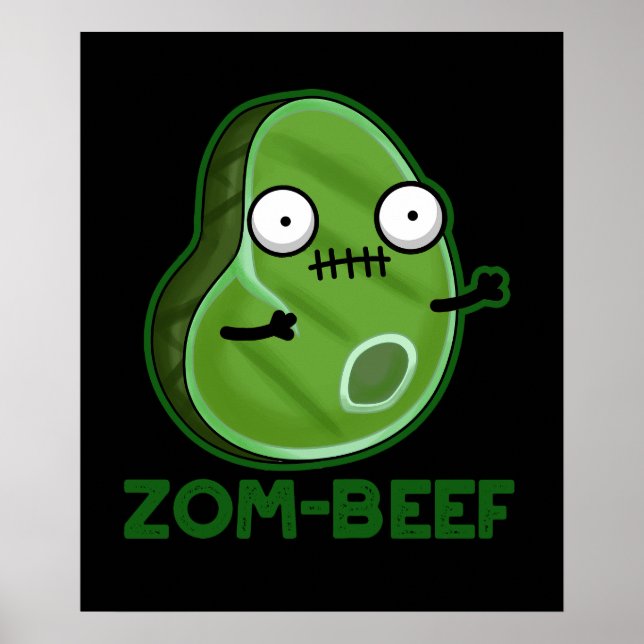 Poster Zom-beef amusant Zombie Plume de viande Zombie Dar (Devant)