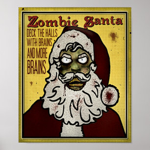 Poster Zombie Père Noël