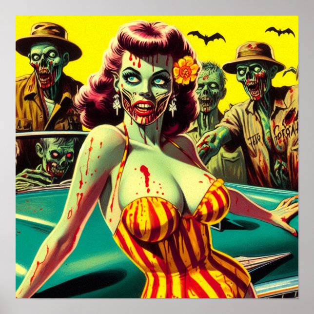 Poster Zombie Pin-up (Devant)