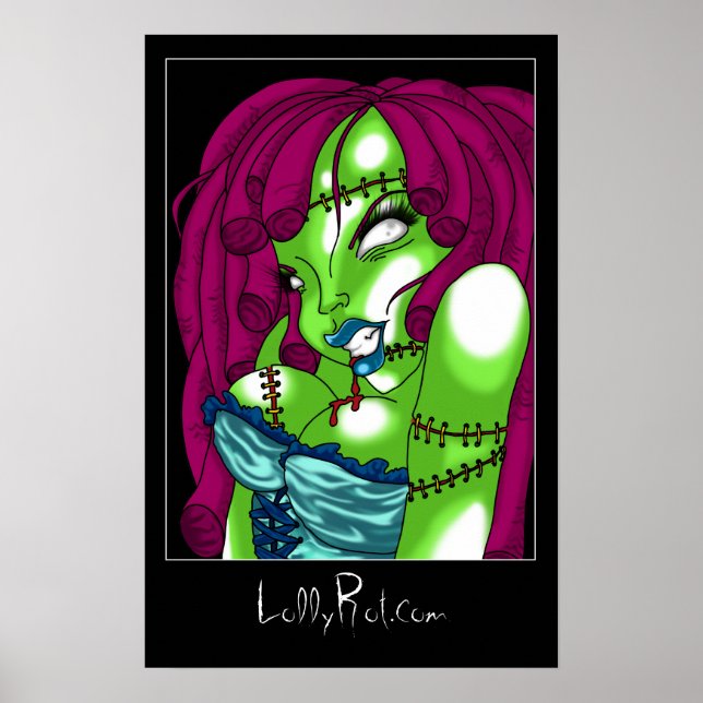 Poster Zombie Pin-up (Devant)