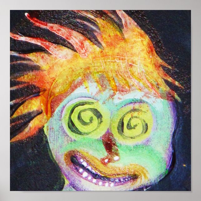Poster Zombie Retro pop art Vintage (Devant)