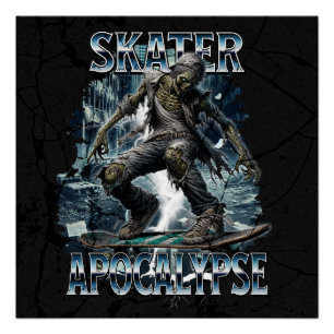 POSTER ZOMBIE SKATER APOCALYPSE