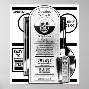 Poster Zombie Syrup Black & White