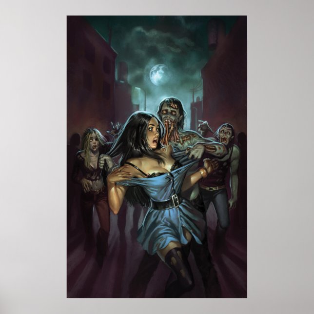 POSTER ZOMBIE TERRORS COUVRE L'IMAGE PAR ALY TELL (Devant)