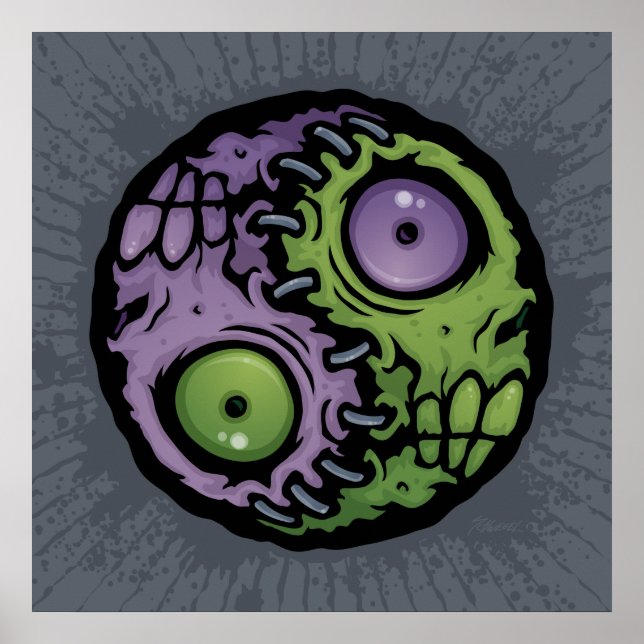 Poster Zombie Yin-Yang (Devant)