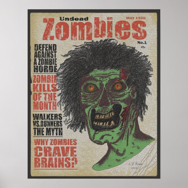 Poster Zombies le magazine Undead Ver.3 (Devant)