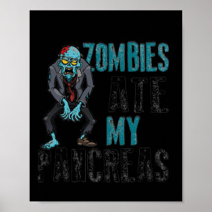 Poster Zombies Mangé Mes ancêtres Sensibilisation au diab