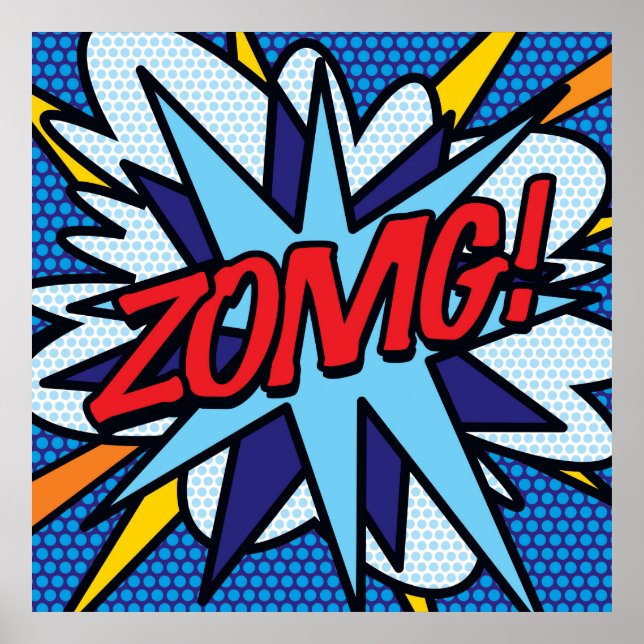 Poster ZOMG Fun Retro Comic Livre Pop Art (Devant)